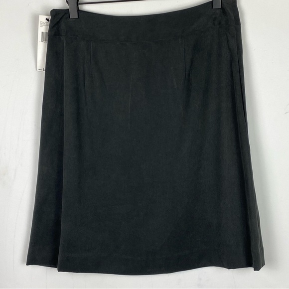DKNY Mini Skirt Womens Size 4 Black Zipper Pockets A-Line Ladies Skirt MSRP $225 - Picture 3 of 12